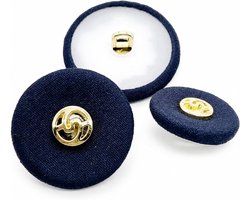 Stoffen Knopen - Ronde Knoppen - Kleding Reparatie - 500 Stuks Set - 25 mm - Zwart Groen