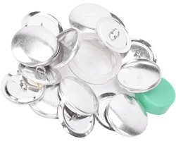 Stoffen Knoppenset - Ambachtelijke Knopen - Handgemaakte Accessoires - Roestbestendig Materiaal - 4 Maten Beschikbaar - Kleurrijk