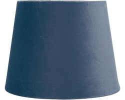 Stoffen Lampenkap, Kleine Trommelvormige E27 E14 Fluwelen Conische Decoratieve Lampenkap voor Tafel, Bed en Vloerlamp (Blauw)