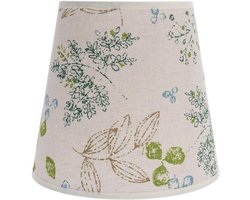 Stoffen lampenkap voor tafel- en bedlampen met schilderij patroon voor woonkamer - lichttafel ambiance - kaars design