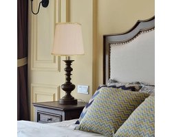 Stoffen Lampenkap voor Tafellamp/Vloerlamp - Kleine Lampenkap van Stof in Beige met een Gouden Rand - E14 Tafelkroonluchter Wandlamp Accessoire - Set van 2 Lampenkappen - Decoratieve Verlichting Upgrade
