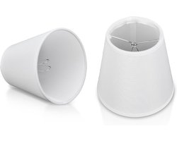 Stoffen Lampenkappen - 2 Stuks - Clip-on - Voor E14 Gloeilampen - Scandinavische Stijl - Accessoires voor Kroonluchter