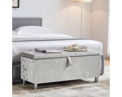 Stoffen Opbergpoef met Deksel - Luxe Zitting en Veelzijdig Gebruik