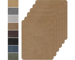 stoffen patches, 6 stuks 20x30cm microvezel patches, zelfklevende stof reparatie patches, fluwelen reparatiepatches voor bank, autostoelen, kleding (bruin)