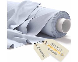 Stoffen per meter, 2 m x 160 cm, 145 g/m², grote breedte - stoffen per meter voor naaien, meubels, bankovertrek, gordijnen, stitch, lichtblauw
