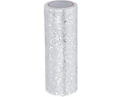 Stoffen rollen, 15,2 cm bij 10 meter stoffen spoel tule sprankelend lint netten pailletten voor doe-het-zelf tutu rokken ambachten bruiloft feestdecoraties, wit