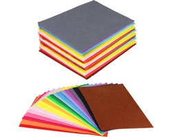 Stoffen vellen, 20 verschillende kleuren voor knutselen, naaien en doe-het-zelf projecten, 20 x 30 cm