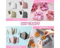 Stofpakketten, 14 Stuks 20 x 20 cm Vaste Kleur Voorgesneden Stofvierkanten voor Naaien, Patchwork, Quilten, DIY Handwerk, Roze
