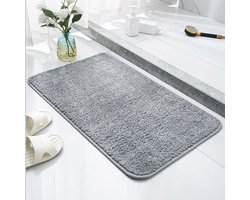 Stofvangende vloermat – Deurmat – Absorberende entreemat – Geschikt voor honden, deuropeningen en gangen – 60 x 90 cm – Polyester – grijs