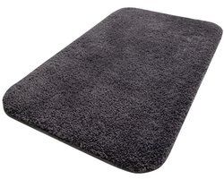 Stofvangende vloermat – Deurmat – Absorberende entreemat – Geschikt voor honden, deuropeningen en gangen – 60 x 90 cm – Polyester – zwart