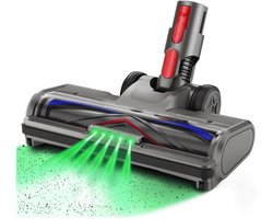 Stofzuigerborstel - Aangedreven Zuigmond Geschikt voor Dyson Steelstofzuiger V7,V8,V10,V11,V15 - Turbo Borstel - Vloerzuigmond - Stofzuigermondstuk - Opzetstuk - Stofzuigeraccessoires - Zwart