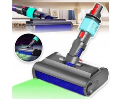 Stofzuigerborstel Met Groene LED-Verlichting – Geschikt Voor Dyson V7 V8 V10 V11 V15 – Anti-Klit Nylon Borstelharen En Wasbaar – Ideaal Voor Dierenharen En Stof Op Harde Vloeren