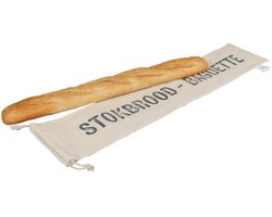 Stokbroodzak, Katoen, 15x65cm, naturel, Zomer, Cadeau, Stokbrood, Picknick, Zak, Moederdag, Cadeau, Bbq