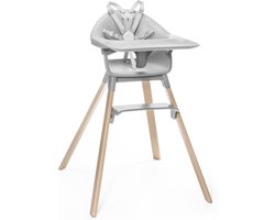 Stokke Clikk Kinderstoel, Cloud Grey - Alles-in-één kinderstoel met dienblad + harnas - Licht, duurzaam, fijn voor onderweg - Geschikt voor 6-36 maanden of maximaal 15 kg