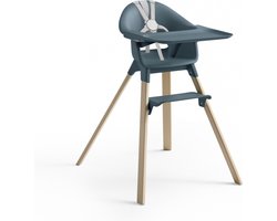 Stokke Clikk Kinderstoel, Fjord Blue - Alles-in-één kinderstoel met dienblad + harnas - Licht, duurzaam, fijn voor onderweg - Geschikt voor 6-36 maanden of maximaal 15 kg