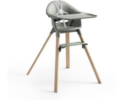 Stokke Clikk Kinderstoel, Glacier Green - Alles-in-één kinderstoel met dienblad + harnas - Licht, duurzaam, reisvriendelijk - Geschikt voor 6-36 maanden of maximaal 15 kg