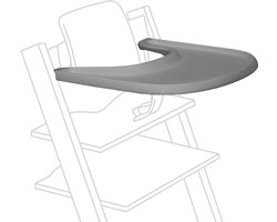 Stokke Dienblad, Storm Grey - Past bij babyset Tripp Trapp - Handig om te gebruiken en schoon te maken - BPA-vrij plastic - Voor peuters van 6-36 maanden