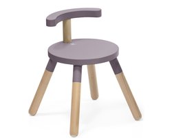 Stokke MuTable stoel, Lila - 2023 herontwerp - verstelbare zithoogte en afneembare rugleuning - gemaakt van beukenhout - voor kinderen van 1,5 tot 8 jaar