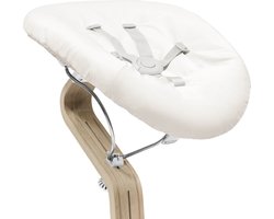Stokke Nomi newbornset, Wit/Grey Sand - Met 5-punts veiligheidsharnas en omkeerbare, wasbare textielset - Past op alle Stokke Nomi-stoelen