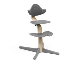 Stokke Nomi stoel, grijs - Stimuleert actief zitten - Zonder gereedschap te verstellen - Inclusief stabiele voetsteun en anti-kantelwielen - Kan tot 150 kg dragen