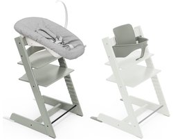 Stokke Tripp Trapp-kinderstoel, gletsjergroen (inclusief stoel en babyset2) met newbornset - veilig, verstelbaar, ergonomisch ontwerp