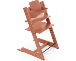 Stokke Tripp Trapp-kinderstoel, terracotta - inclusief stoel + Babyset 2 voor kinderen van 6-36 maanden - verstelbaar, ergonomisch en gemakkelijk schoon te maken