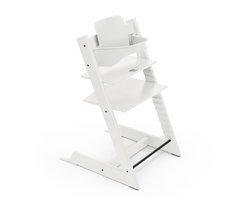 Stokke Tripp Trapp-kinderstoel, wit - inclusief stoel + babyset2 voor kinderen van 6-36 maanden - verstelbaar, ergonomisch en gemakkelijk schoon te maken