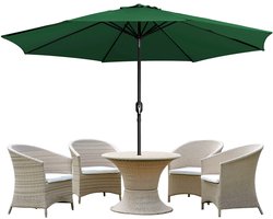 Stokparasol - 350CM - Parasol - Tuin - UV50+ - Waterdicht - Balkonparasol - Zweefparasol - Groen