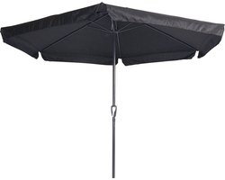 Stokparasol Gemini 300 cm met volan zwart