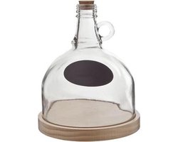 STOLP MET PLATEAU HOUT D17CM H23CMMAT KRIJTBORD