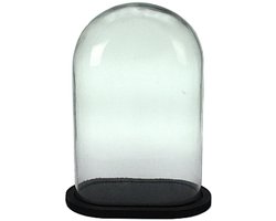 Stolp met voet ovaal zwart 22x15x34cm