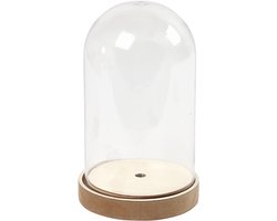 Stolp op houten voet, H: 18 cm, d 11 cm, 1 doos