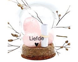 Stolpje Liefde - Rozenkwarts (edelstenen, kristallen, huwelijkscadeau, vriendschap, liefde, liefdes cadeau, geluk, cadeau, gepersonaliseerd cadeau, love, baby, kracht, vriendschap cadeau, kleine cadeautjes, moederdag)