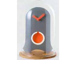 Stolpklok Steen Grijs & Neon Oranje