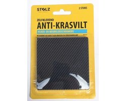 Stolz - Anti-krasvilt zelfklevend - Krasviltjes - Vierkant - Vloer- en meubelbeschermers - 2 stuks - 8,5 x 8,5 cm - Eenvoudig op maat te maken