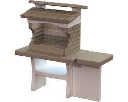 StoneLux Grande Outdoor BBQ Grill met Bijzettafel en Verstelbaar Grillrooster – Hout- en Houtskoolbarbecue voor Tuin en Terras – 159 x 72 x 161 – 5 cm – 159 x 72 x 161 – 5 cm – Novihome