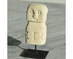 Stonemen op standaard - stoneman- stenen man - stenen poppetje - stenen beeldje - sumba stone