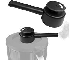 Stoomgeleider voor keukenaccessoires, stoomleiding met overloopbeveiliging, 360° draaibare stoomhaard voor bescherming van kasten en muren, ideaal voor stomen en koken
