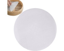 Stoompapier - Stoomvellen - Dumplings Frituren - Voedselveilig Siliconen - 24-28 cm - Wit