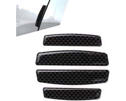 Stootstrips - 2 Paar - 9,6 × 2 cm en 7,8 × 1,6 cm - PVC - Stootstrips voor auto - Autodeur beschermers - Geschikt Voor Deuren, Wc, Ladekasten & Glazen Tafels - Zwart