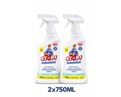 STOP Forte Vlekverwijderaar Spray – 2 x 750 ml – Krachtige Vlekkenreiniger voor Tapijt, Bank en Bekleding – Voordeelverpakking - STOP Leke Cikarici