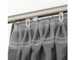 Stopper voor gordijnroedes met I-rail en Luxor - 2 stuks - Kunststof - Wit