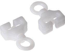Stopper voor T-Rails 6 stuks kunststof wit - Gardinia