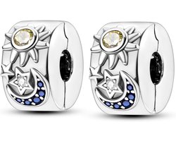 Stoppers kralen Bedels voor bedelarmbanden 925 sterling zilveren clip Rondelle Spacer Charm met rubber binnenkant Sieradencadeau voor vrouw