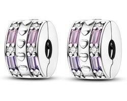 Stoppers kralen Bedels voor bedelarmbanden 925 sterling zilveren clip Rondelle Spacer Charm met rubber binnenkant Sieradencadeau voor vrouw