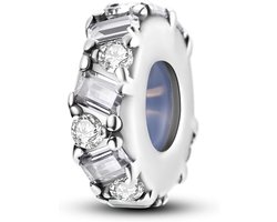 Stoppers kralen Bedels voor bedelarmbanden 925 sterling zilveren clip Rondelle Spacer Charm met rubber binnenkant Sieradencadeau voor vrouw