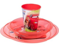 Stor Lunchset Cars 3 Magnetronbestendig 3-delig Rood