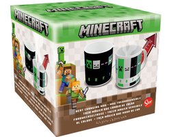 Stor Minecraft Heat Change Mok / Beker Squared Pattern 325 ml Cups & Mok / Bekers