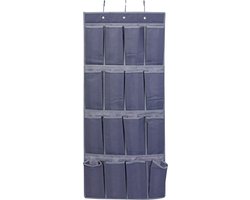 Storage Solutions Deur/kast organizer - hangend - 16 vakken - antraciet grijs - 45 x 110 cm