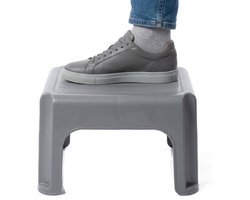 Storage Solutions Keuken krukje / opstapje - grijs - kunststof - L38 x B29 x H24 - anti-slip laag